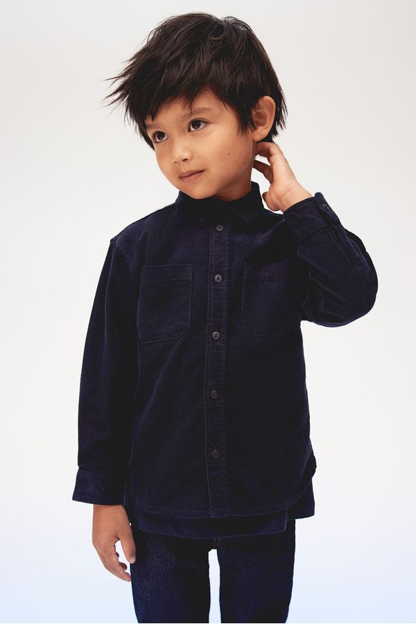 Camisa en cotelé de algodón