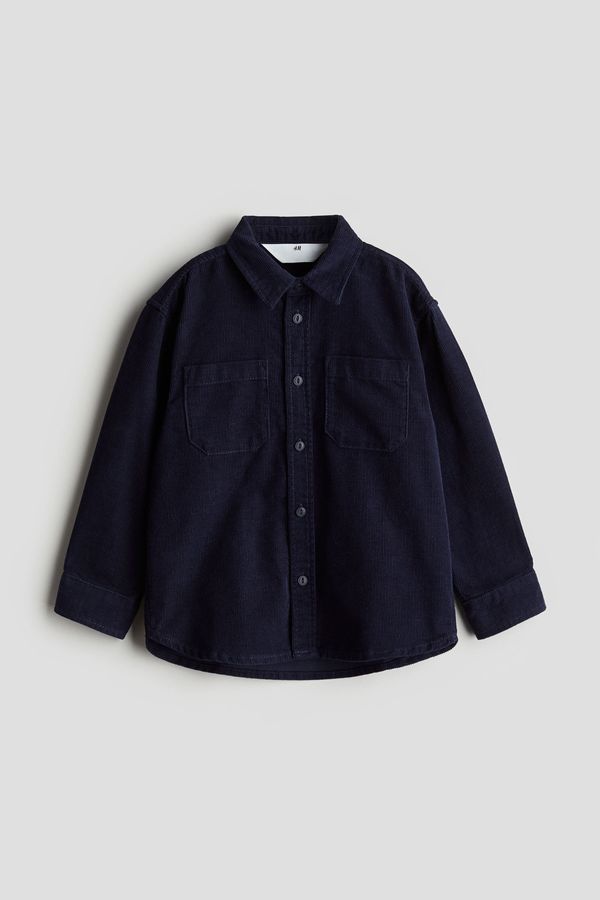 Camisa en cotelé de algodón