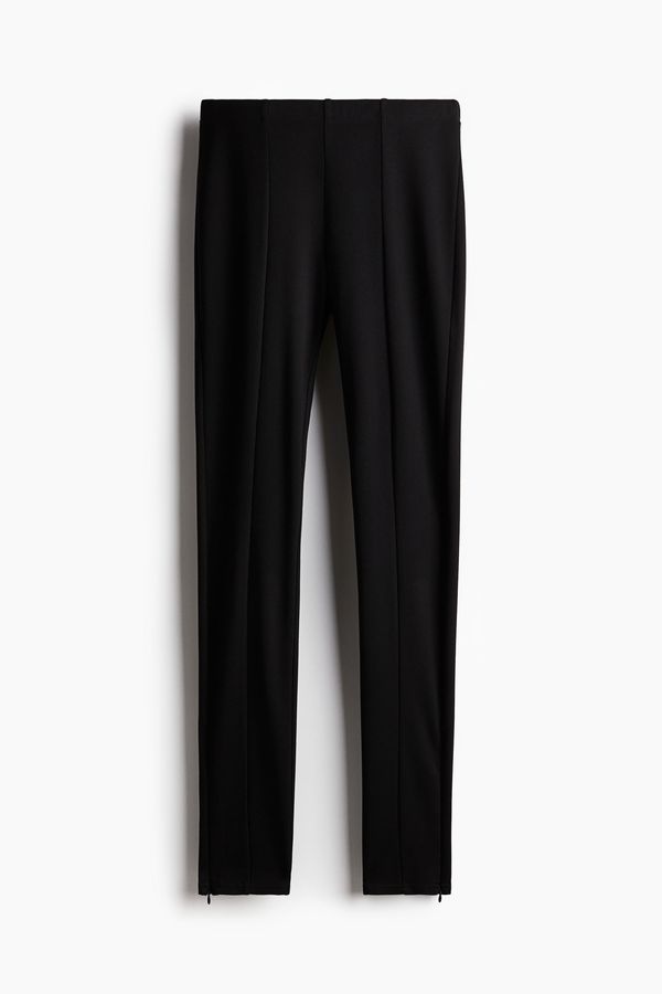 Leggings en punto pesado con cierre