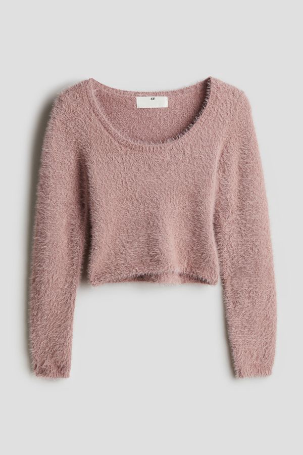 Sweater en punto efecto peludo