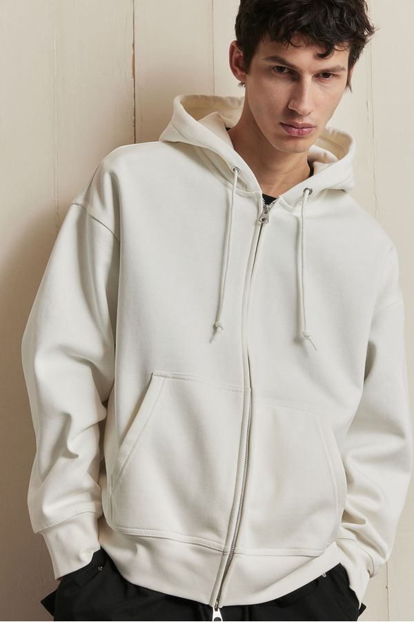 Polerón hoodie con cierre Oversized Fit