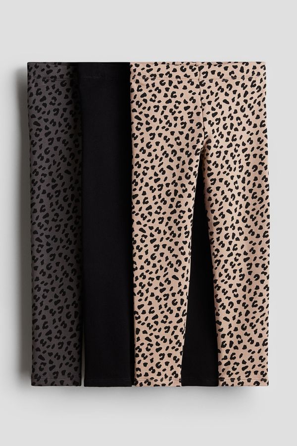 Pack de 3 leggings de punto con interior cepillado