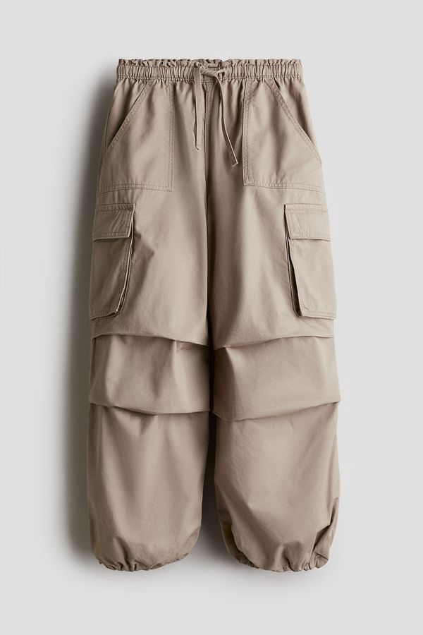 Pantalón de paracaídas en sarga de algodón
