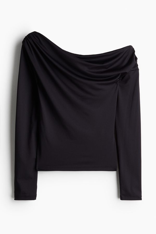 Top off-the-shoulder drapeado