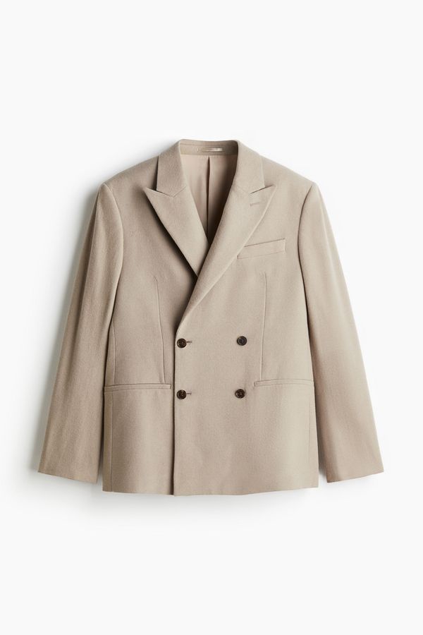 Blazer cruzado de mezcla de lana Regular Fit