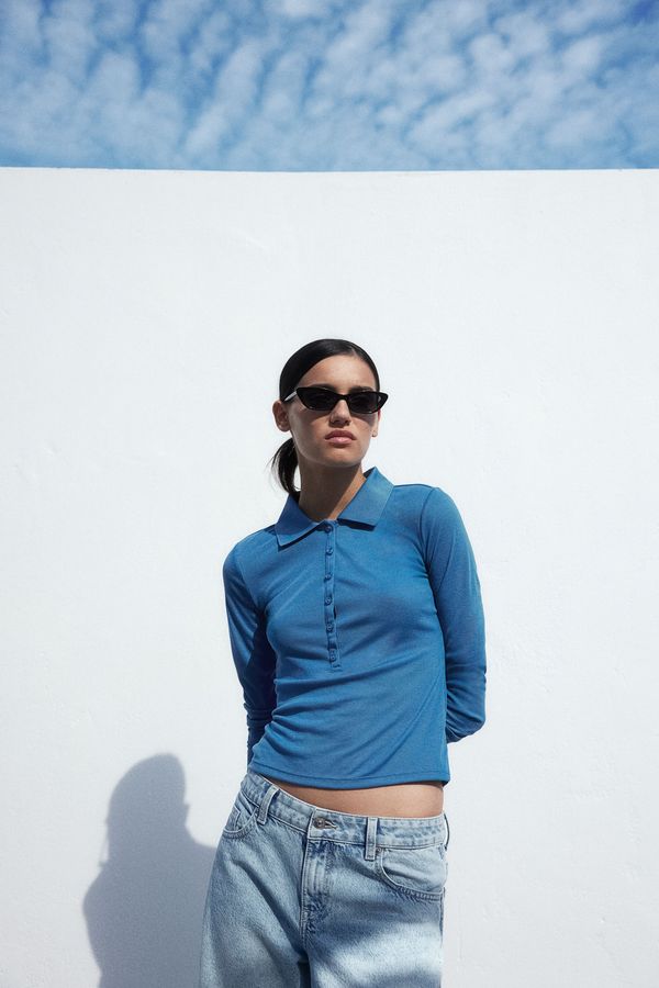 Polera polo entallada