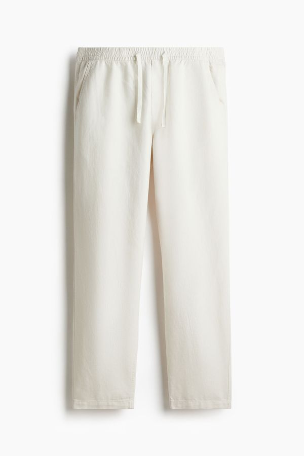 Pantalón en mezcla de lino Relaxed Fit