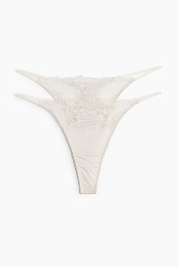 Pack de 2 colaless Thong de microfibra