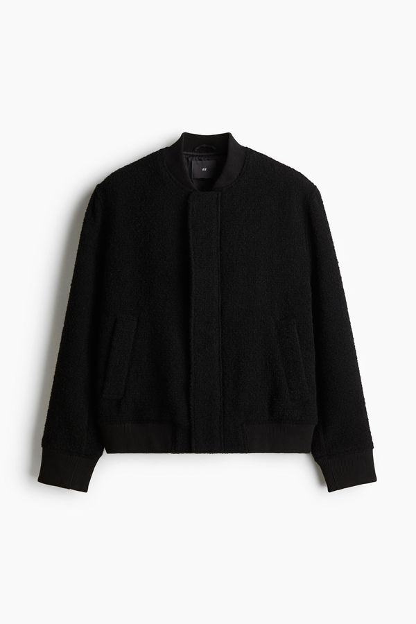 Chaqueta bomber en mezcla de lana Regular Fit