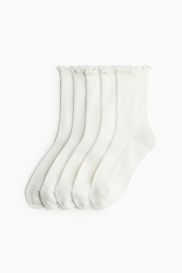 Pack de 5 calcetines en punto acanalado