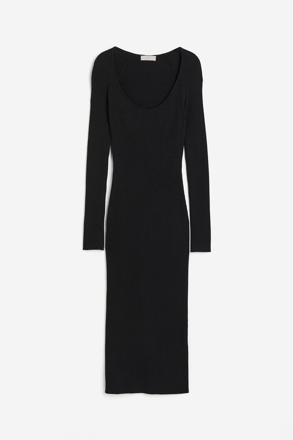 Vestido bodycon en punto acanalado