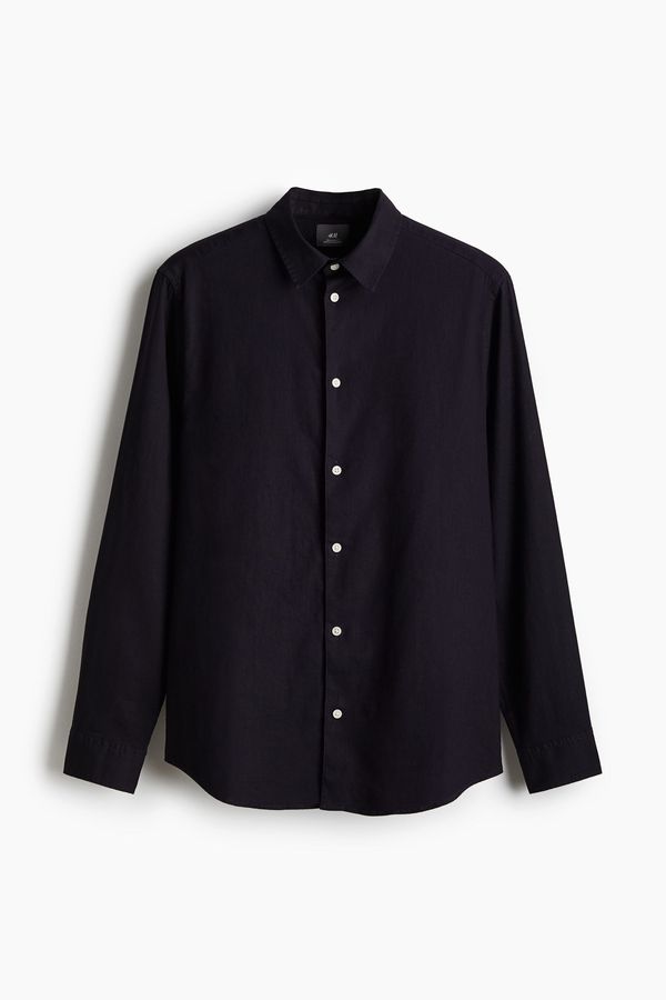 Camisa en mezcla de lino Regular Fit