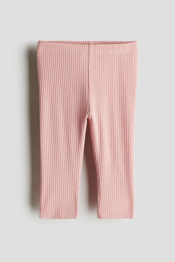 Leggings de algodón acanalado
