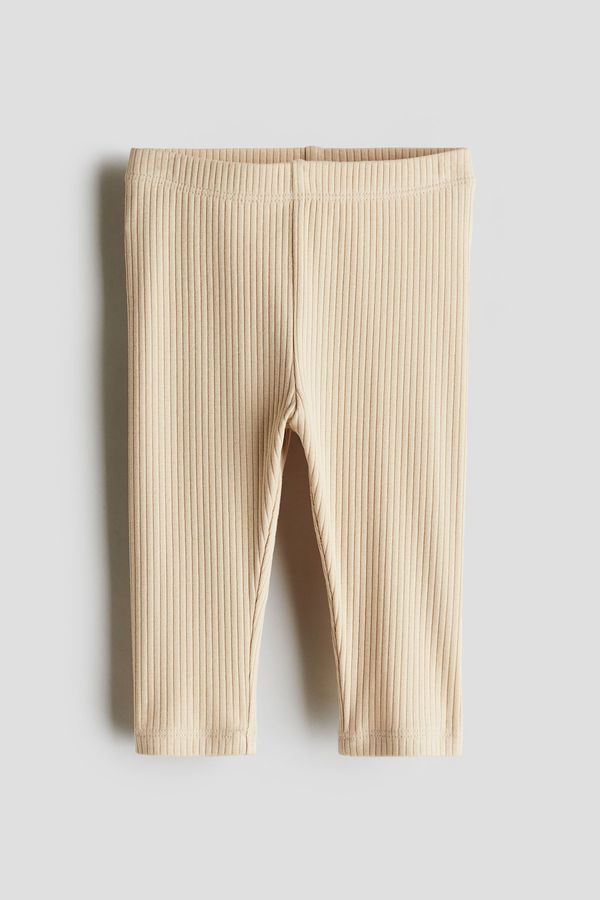 Leggings de algodón acanalado