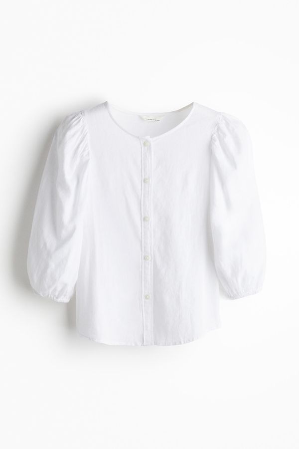 Blusa en mezcla de lino