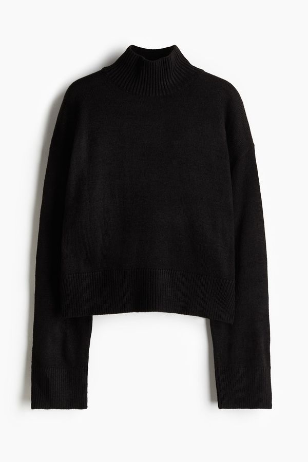 Sweater de punto fino con cuello alto