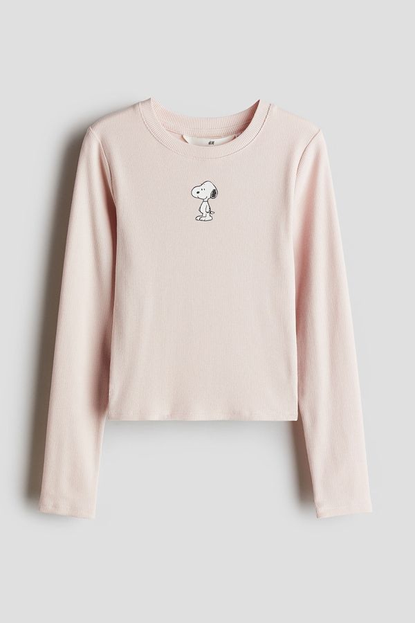 Polera de punto con motivo estampado