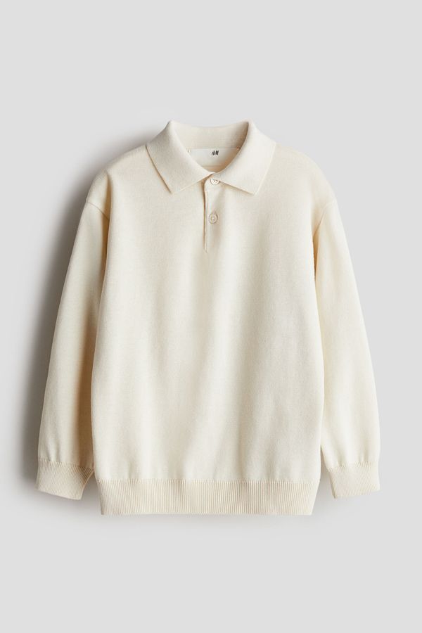 Polera polo de punto fino