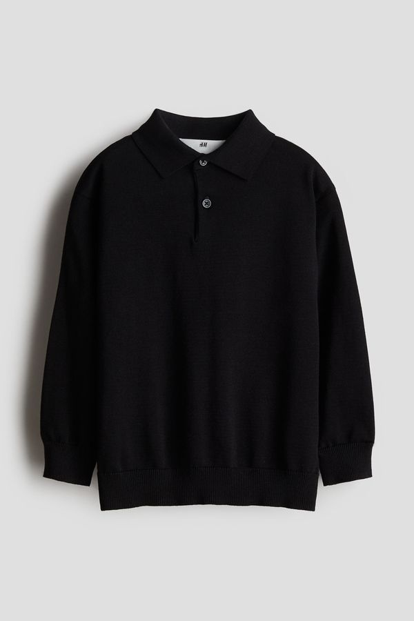 Polera polo de punto fino