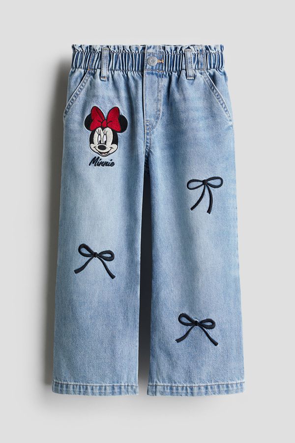 Wide Leg Jeans con motivo
