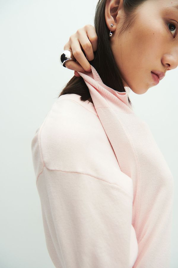 Sweater corto en punto fino