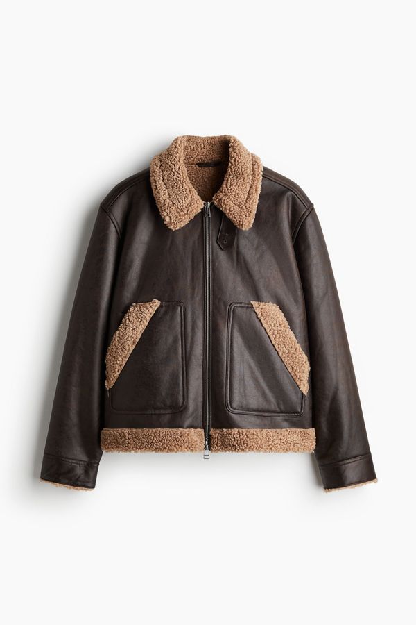 Chaqueta con ribete de chiporro Regular Fit