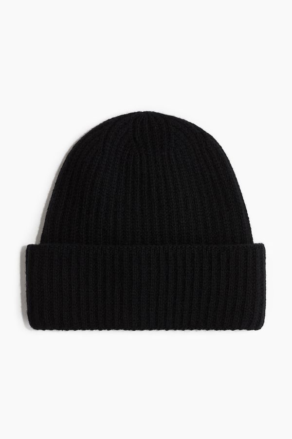 Gorro en mezcla de lana acanalada