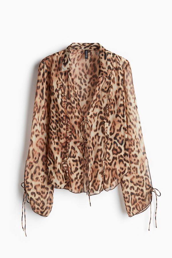 Blusa de gasa con lazos