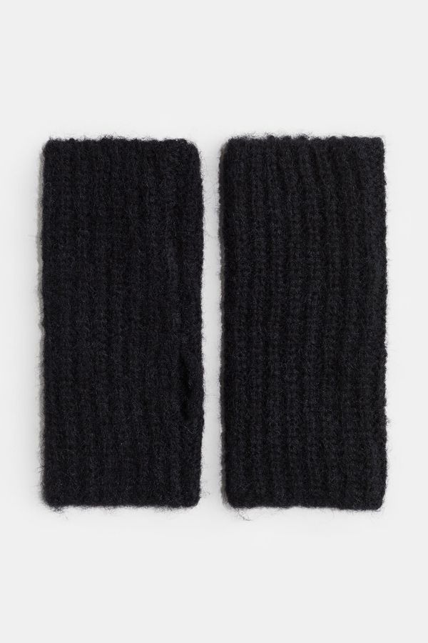 Mitones largos sin dedos con efecto peludo