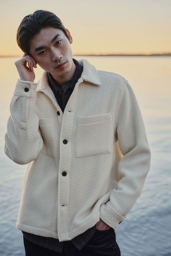 Overshirt en tejido waffle Regular Fit