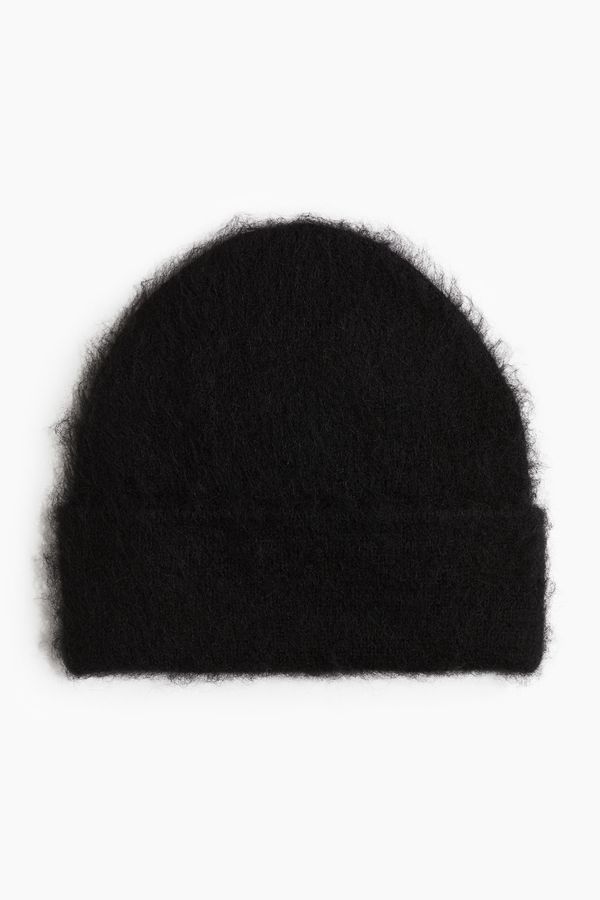 Gorro beanie en punto mullido de mezcla de lana