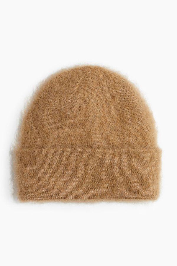 Gorro beanie en punto mullido de mezcla de lana