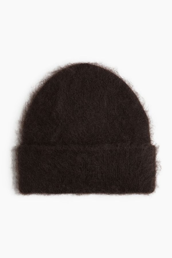 Gorro beanie en punto mullido de mezcla de lana