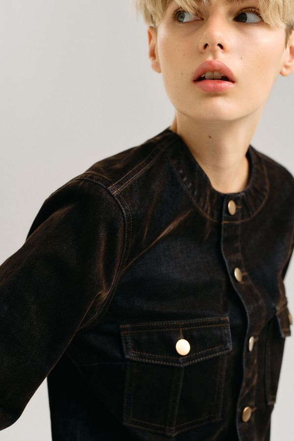Chaqueta denim afelpada