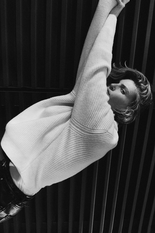 Sweater beatle en punto acanalado