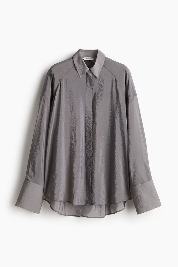 Camisa oversize de organza