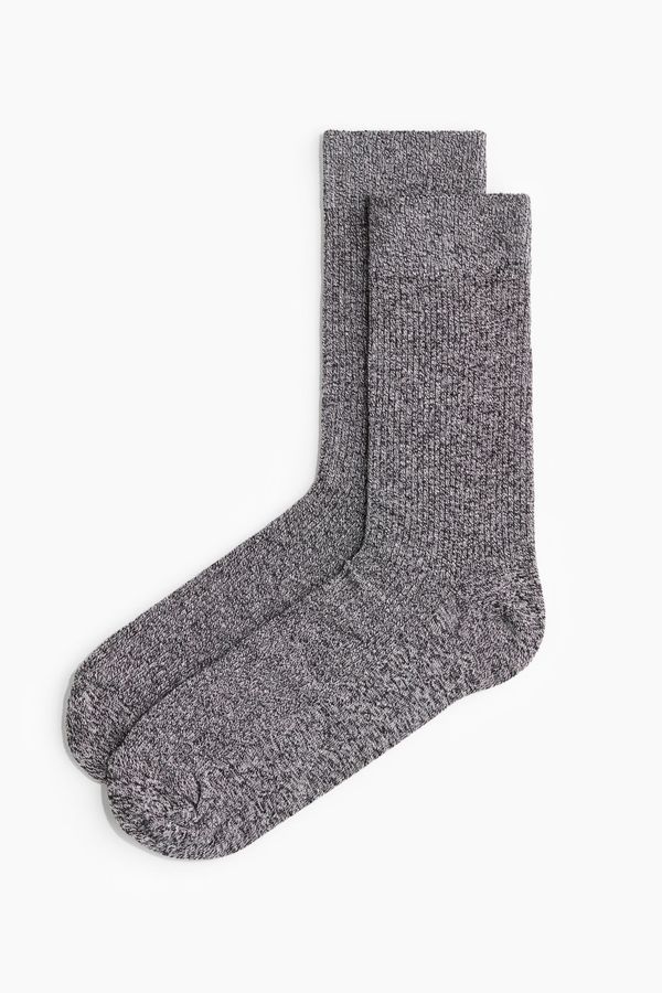Calcetines en punto acanalado