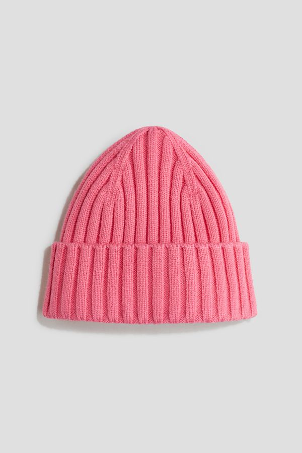 Gorro beanie con acanalado ancho