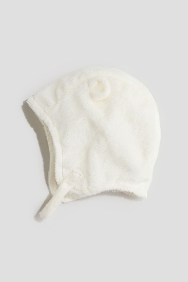 Gorro capota de peluche con orejas decorativas