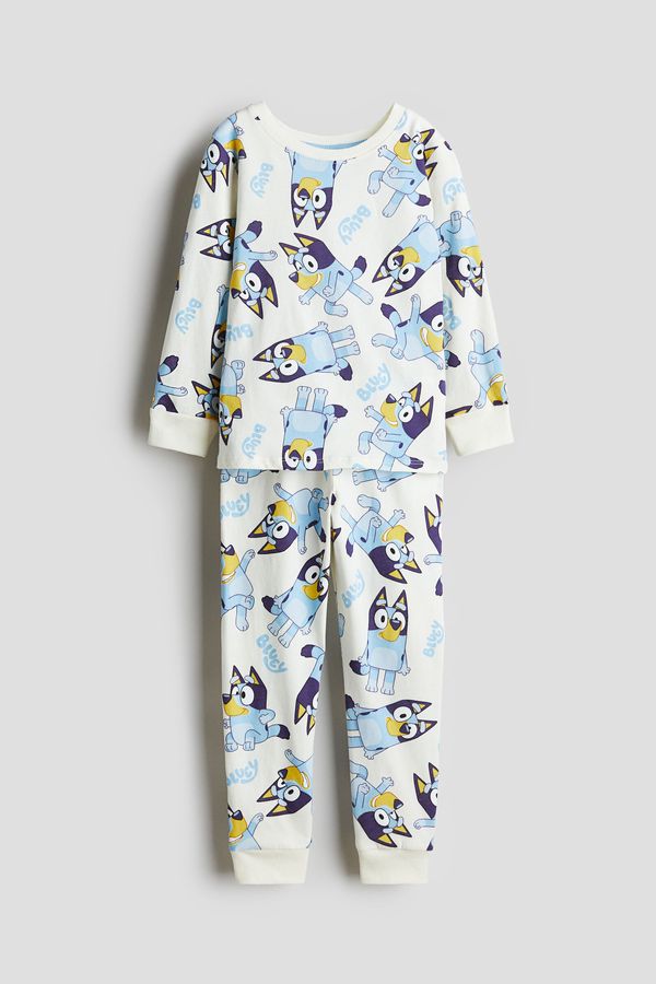 Pijama estampado en punto de algodón
