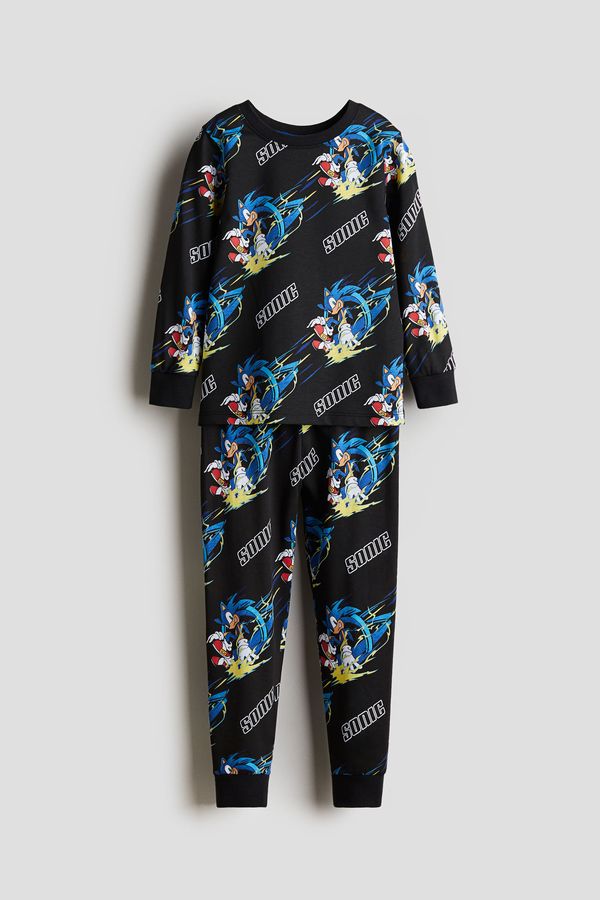 Pijama estampado en punto de algodón