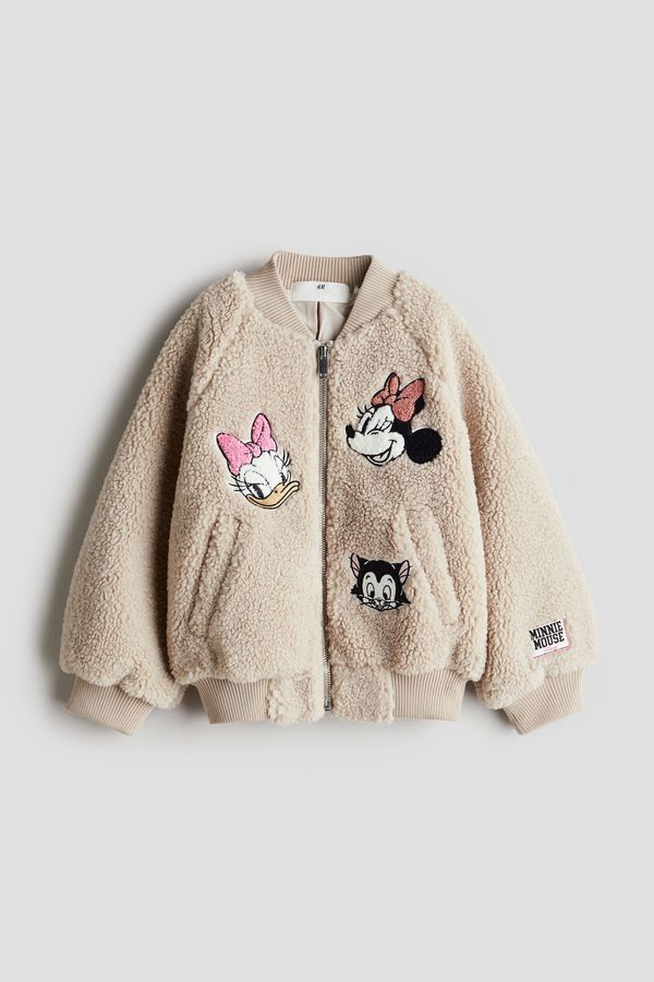 Chaqueta bomber de chiporro con aplicaciones