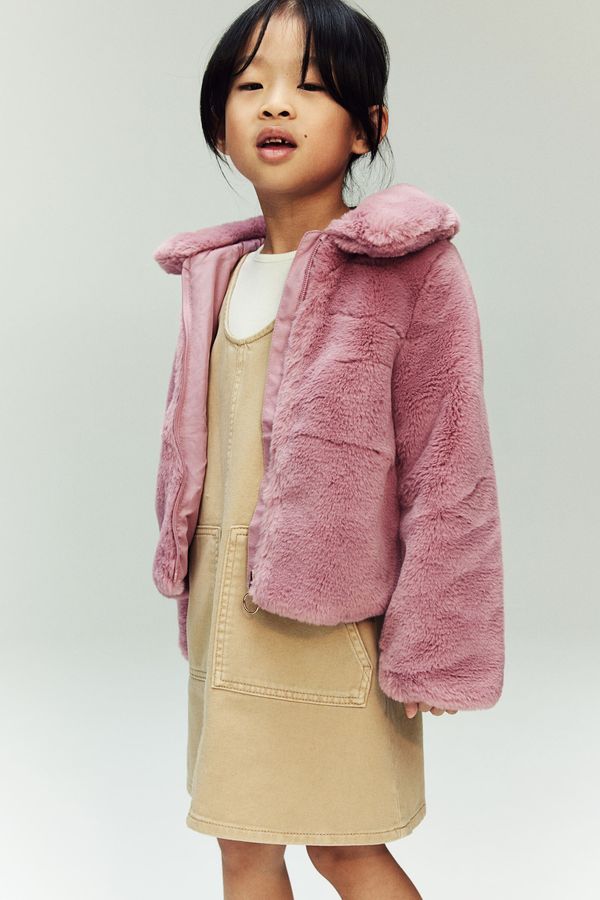 Chaqueta efecto peludo