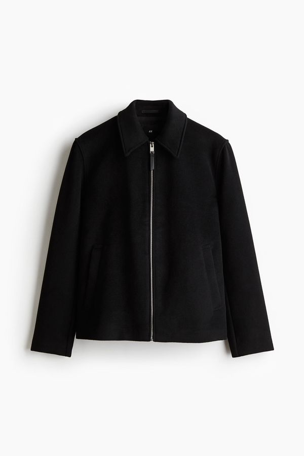 Chaqueta camisera en mezcla de lana Regular Fit