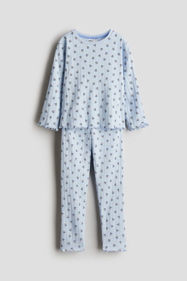 Pijama acanalado de algodón