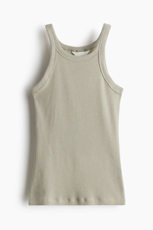 Polera sin mangas acanalada