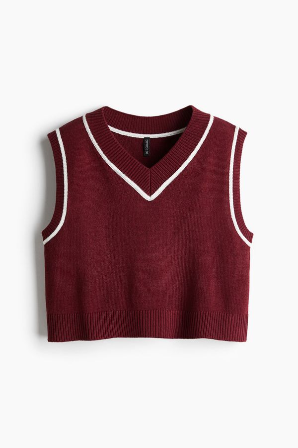 Sweater sin mangas con escote en V
