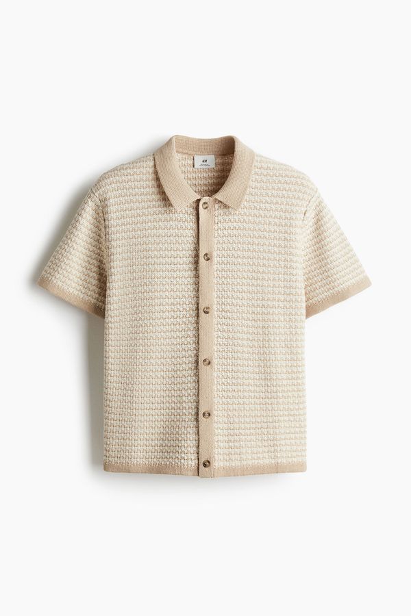 Camisa en punto texturizado Regular Fit