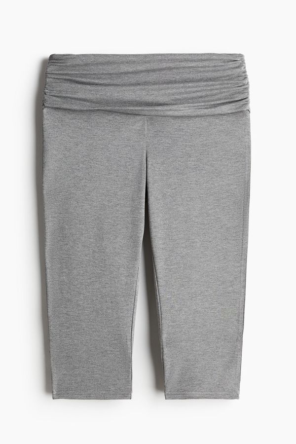 Leggings capri con cintura plegable