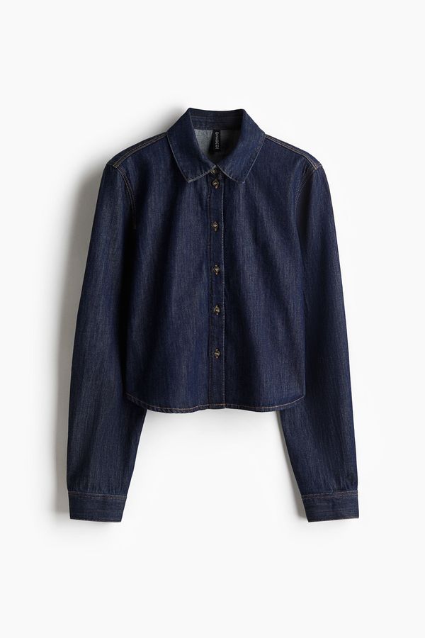 Camisa denim corta